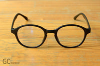 膠框眼鏡鏡框-圓型小框-TR-Sail（霧黑/玳瑁色）