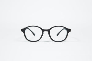 膠框眼鏡鏡框-圓型小框-TR-Sail（霧黑/玳瑁色）